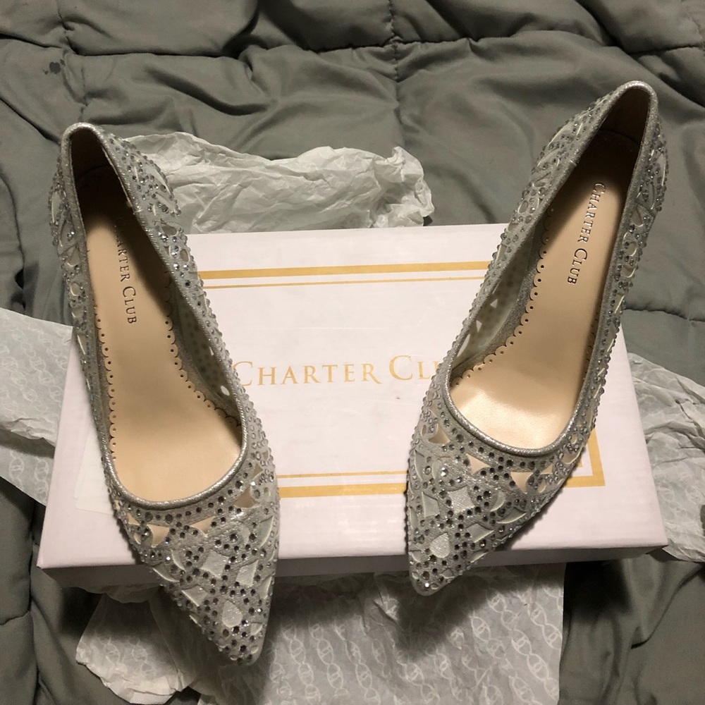 Charter Club Womens Niia Fabric Pointed Toe Classi